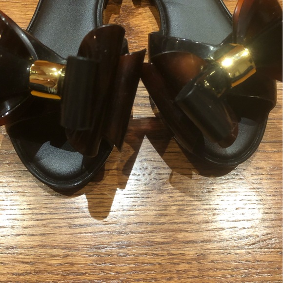 Mini Melissa Bow Open Toe Flats Size 11 - Picture 10 of 10